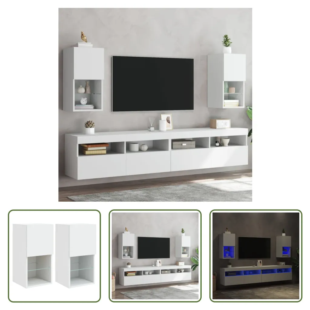 Mobile TV sospeso, Mobile TV sospeso con Angoli arrotondati, Scaffale pensile per Set-Top Box per Soggiorno/Camera da Letto/A / 140 cm