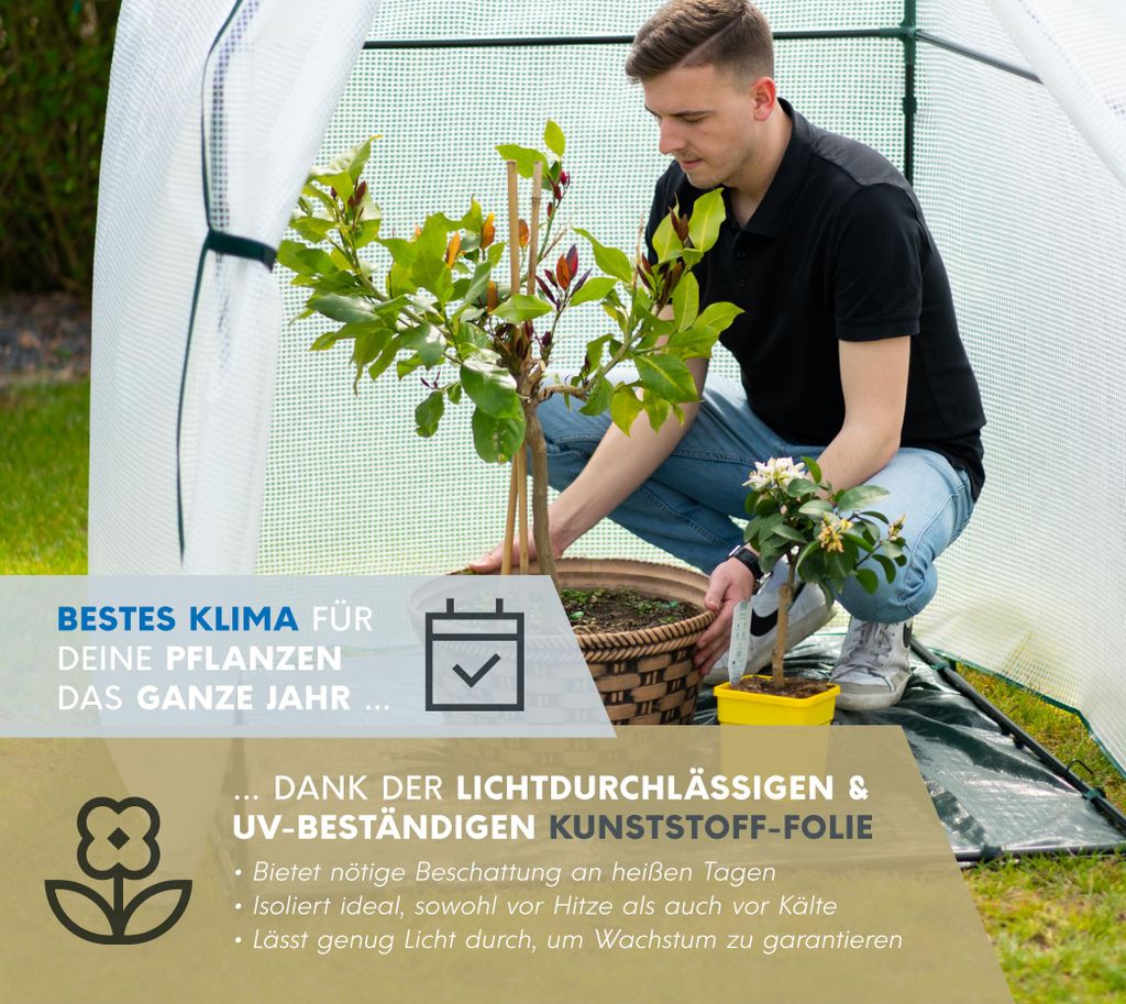 Westmann Tente D'hivernage & Serre En Film Plastique Menthe Blanc 200x200x200 Cm 98198146