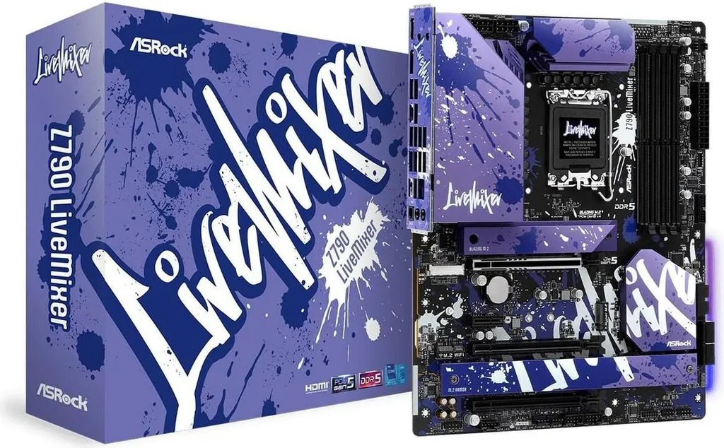 Carte mère PC Asrock Z790 LiveMixer pour montage vidéo 4K et direct