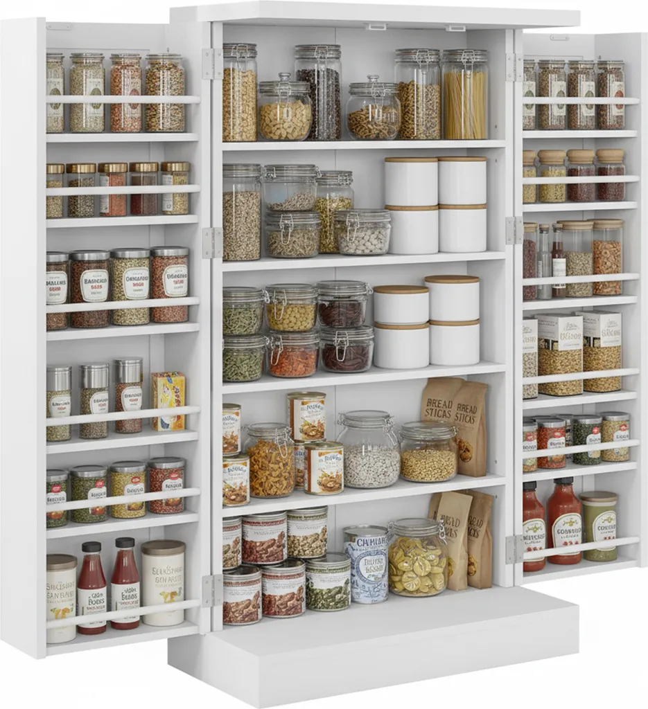 Armoire de rangement Relaxdays haute avec compartiments de porte et 5kg