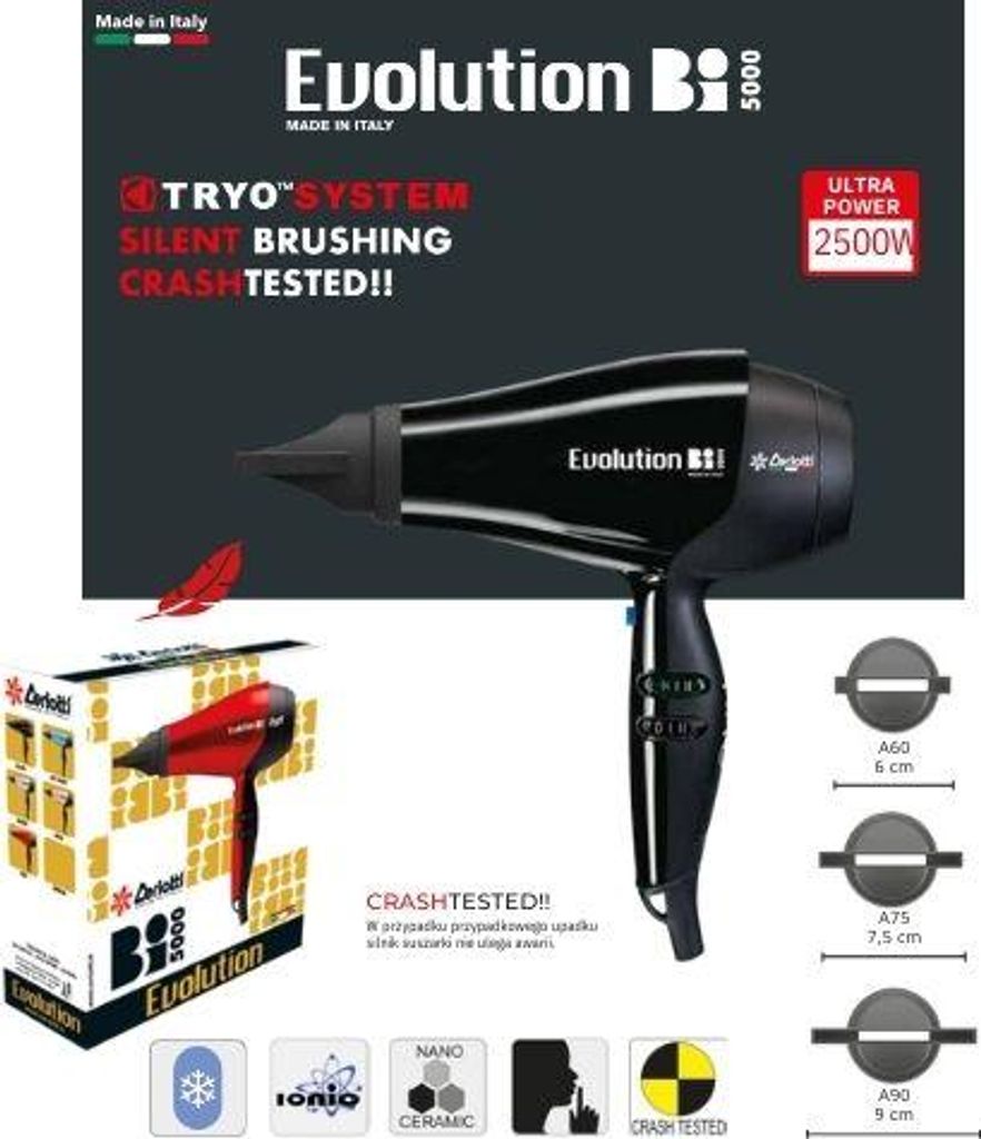 Ceriotti Bi Evolution 2500W Tryo System Black Haartrockner