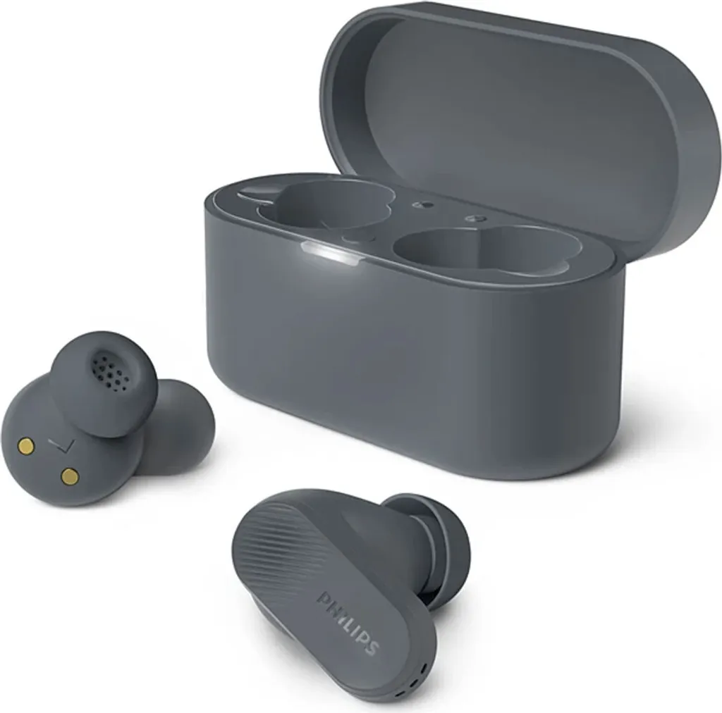 Auricolari Wireless Philips TAT3509: Stile Grigio e Suono Immersivo