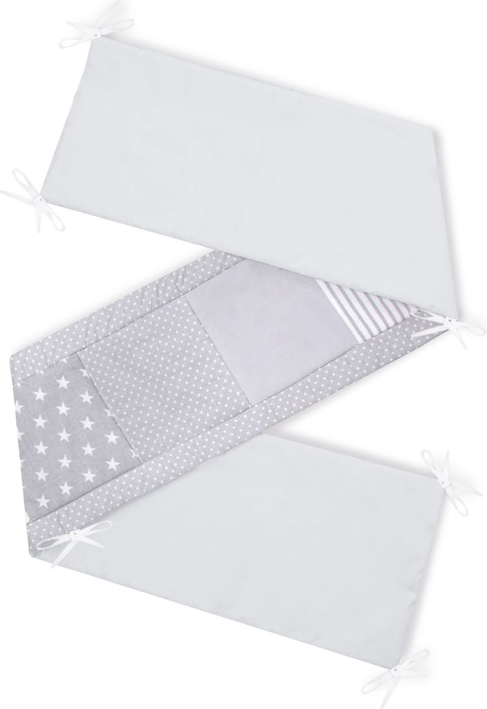 Amilian Bettumrandung Babybett Baby Kinder Nestchen Kantenschutz Bettnestchen Kopfumrandung für Laufstall Bettausstattung Bettschlange 210 cm