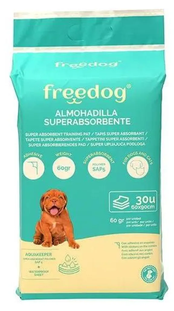 Tapis d'Éducation pour Chien Freedog 60x90 cm - 30 Alèses Bleues Hygiène