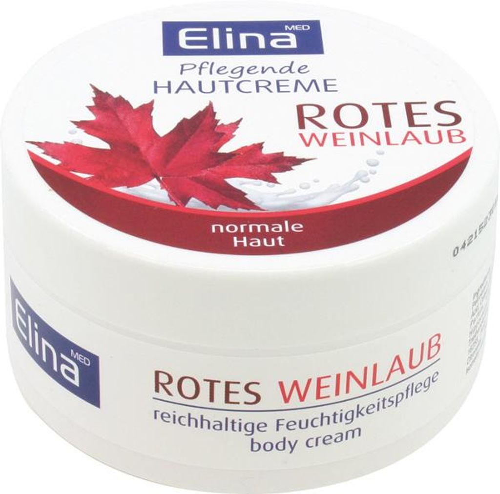 ELINA Creme 150ml Rotes Weinlaub Creme in Dose Produktbild 