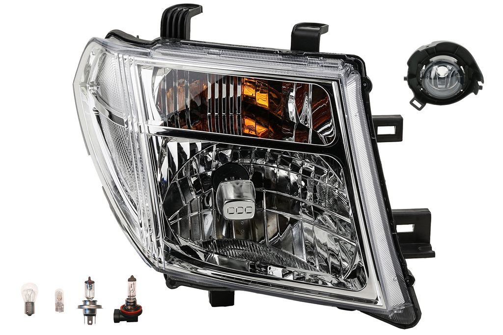 Johns, Scheinwerfer Halogen passend für Nissan Pathfinder R51 H4 R 05-09 +Nebel+Leucht. 26010EB300 26010EB30A 26150EA500 26150EA525