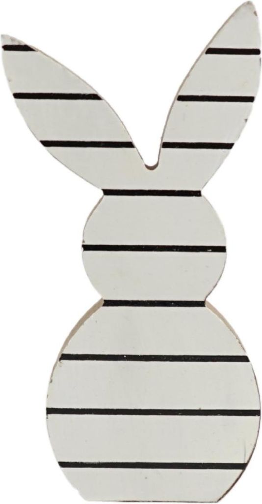Wielkanocny drewniany królik WHITE BUNNY 14 cm biały Zdjęcie produktu 