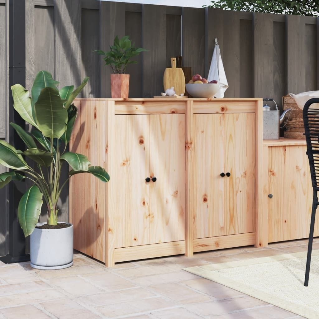 "SALE 2026"Türen für Outdoor-Küche 2 Stk. 50x9x82cm Massivholz Kiefer Promotion417844 - Schranktüren