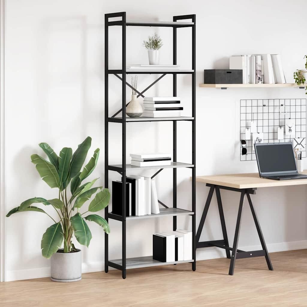 Maison Exclusive - Bücherregal Grau Sonoma 60 x 30 x 189,5 cm Holzwerkstoff