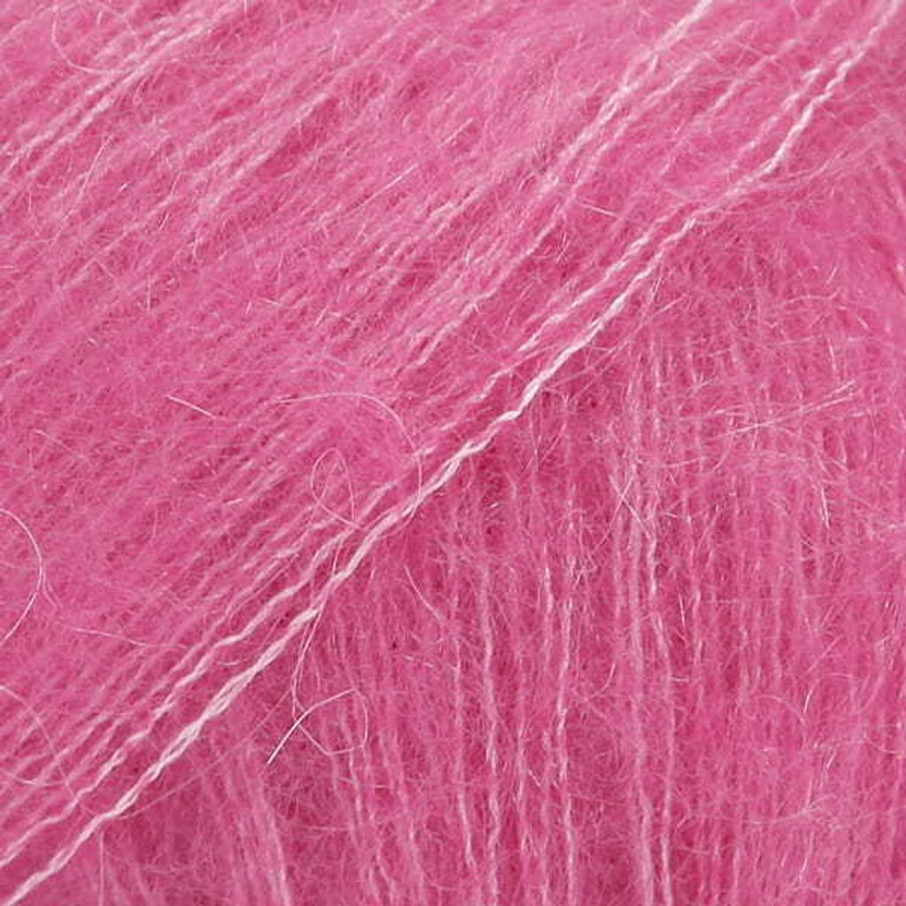 Drops Kid Silk 13 – Weiches Mohair-Seide-Garn in Rosa (Uni-Color)