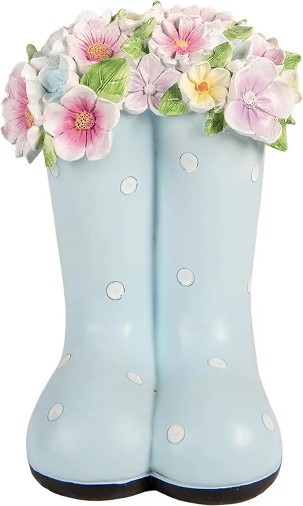 Figurine de Jardin Botte Bleue pour Décorer un Parterre de Fleurs