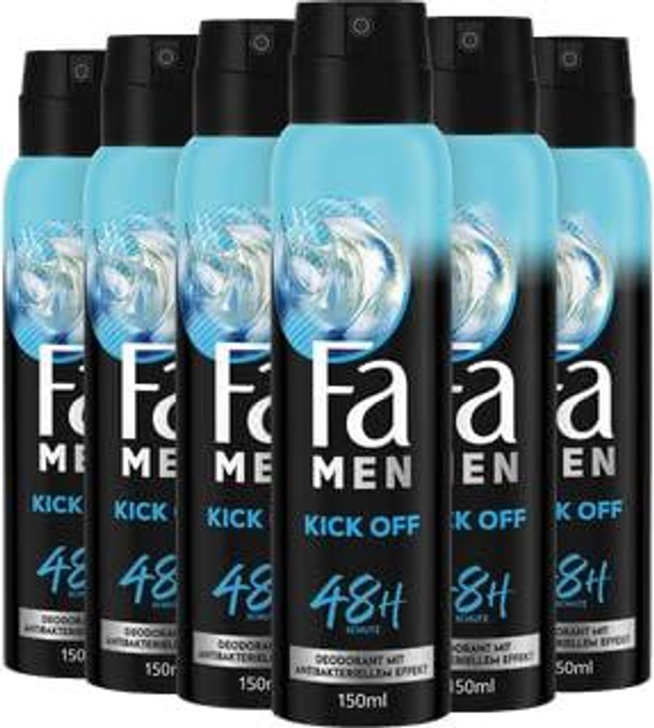 FA Deospray 150 ml Men Kick Off, 6x 150 ml