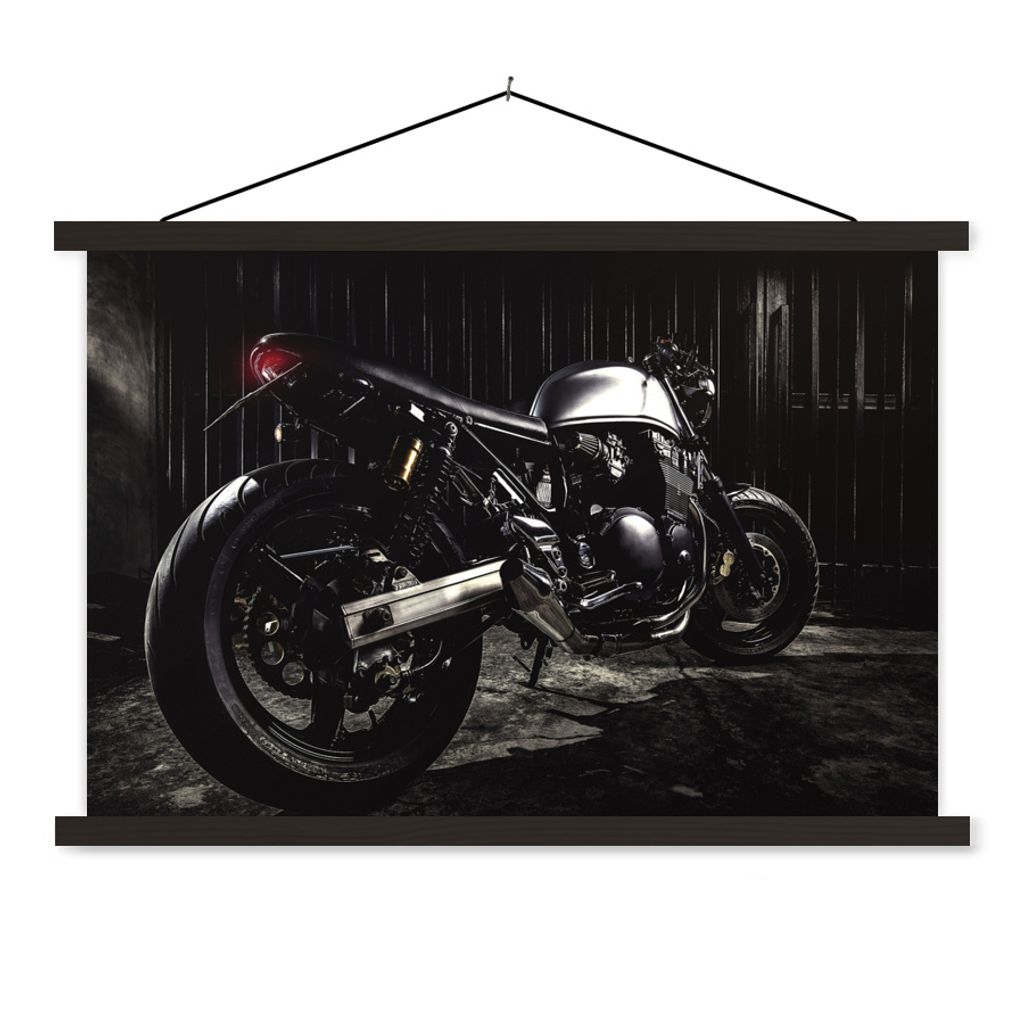 MuchoWow Textilposter Schönes Bild eines schönen Motorrads 120x80 cm mit schwarzem Rahmen - Wanddeko