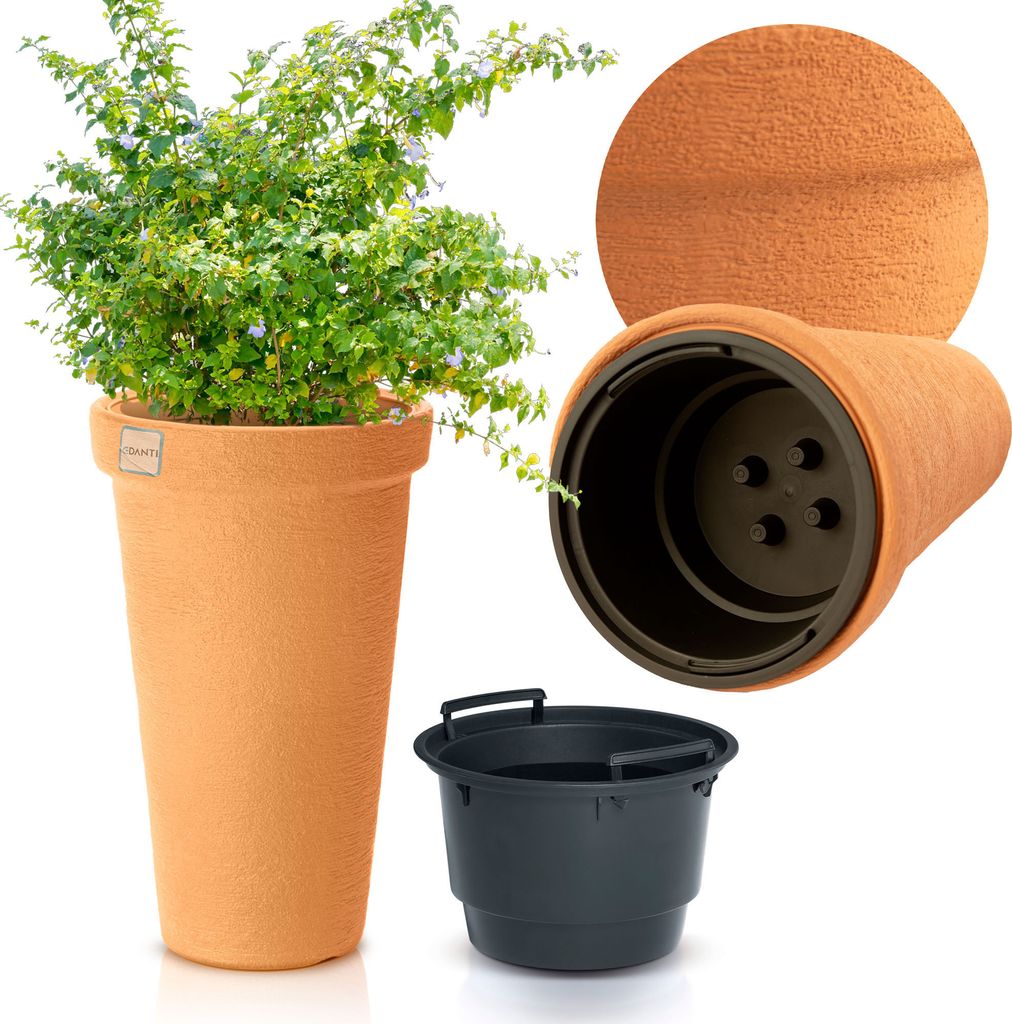 Klasyczna podłużna donica pomarańczowa 40 cm Zdjęcie produktu 