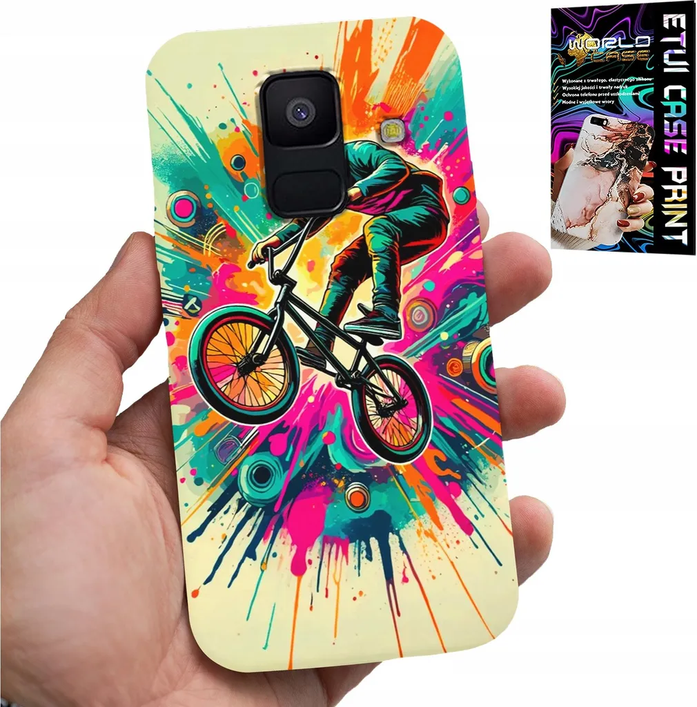 Custodia Per Samsung A6 2018 - Bici Bmx Trucchi Stunt Sport + Vetro