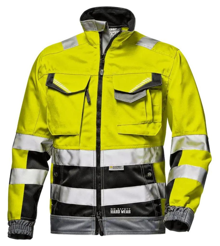 Sir Safety RUSH Warnschutzjacke mit Reflexstreifen wasserabweisend EN ISO 20471 Klasse 3, XL, HI-VIS GELB