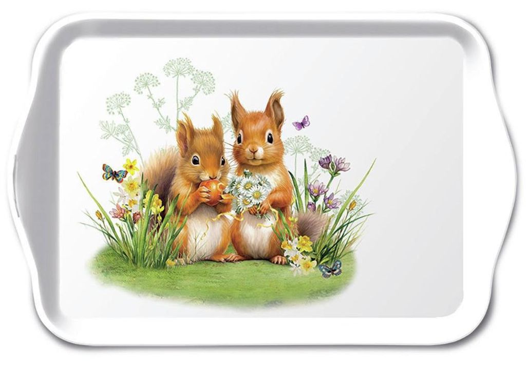 A Serviertablett aus Melamin Eichhörnchen Tray melamine Produktbild 