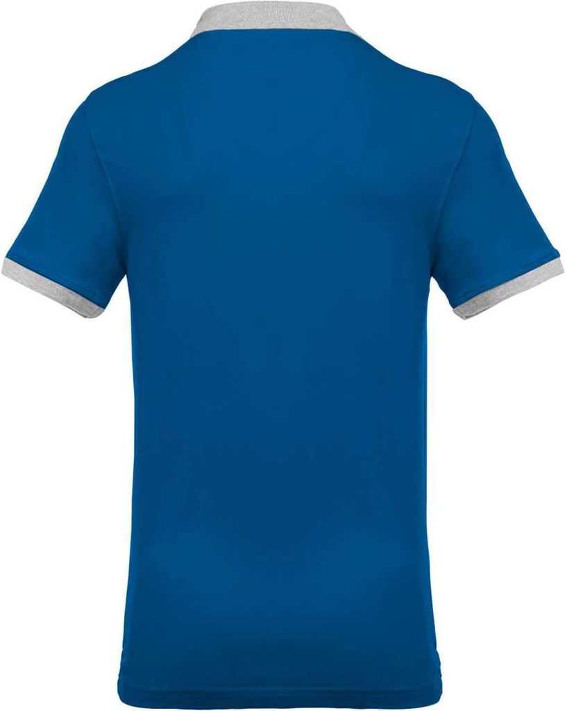Kariban Herren Polo-Shirt Polohemd Poloshirt Polo Arbeit Shirt, Größe:L, Farbe:Light Royal Blue/Oxford Grey