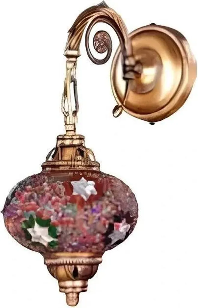 Applique Murale Art Lustre en Laiton Doré - Luminaire Chic Design 45cm