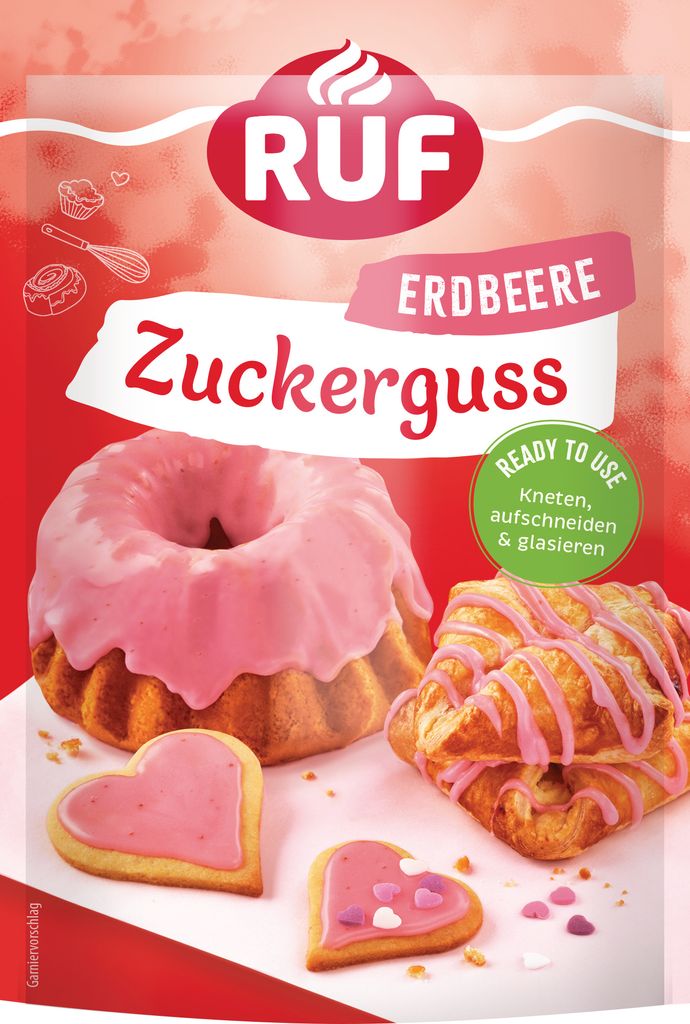RUF Zuckerguss Erdbeer 150g Produktbild 