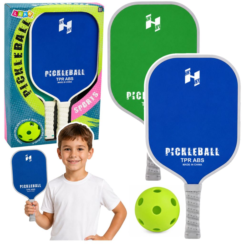 Groen en blauw tennisbadminton pickleball-racketset Productafbeelding 