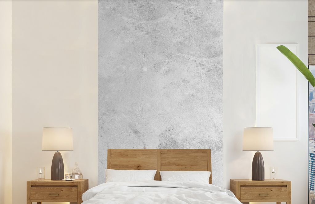 MuchoWow Fototapete für Wohnzimmer oder Schlafzimmer Wandtapete Vinyl Motivtapete Marmor - Textur - Grau - Marmoroptik - 120x240 cm - Hintergrun...