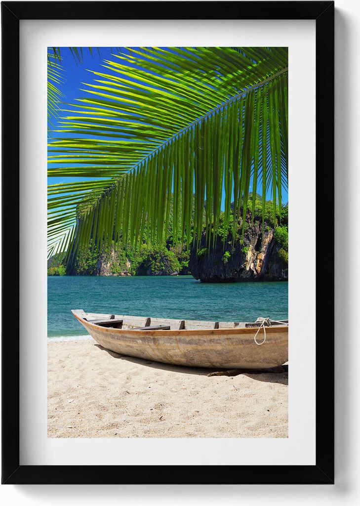 Gerahmtes Kunstwerk– Wandbild mit Rahmen – Gerahmtes Bild – Wanddekoration – 40x60 cm – Schwarz