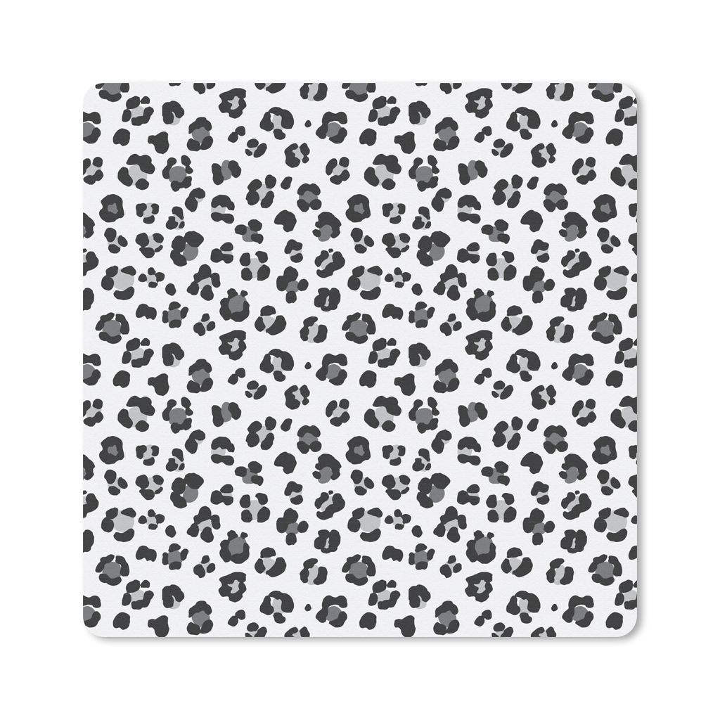 MuchoWow Mauspad Mousepad Panther Druck - Grau - Flecken 20x20 cm - Mousepads - Maus Mat - Pad - Mausunterlage - Desk Mat - Bureauartikeln