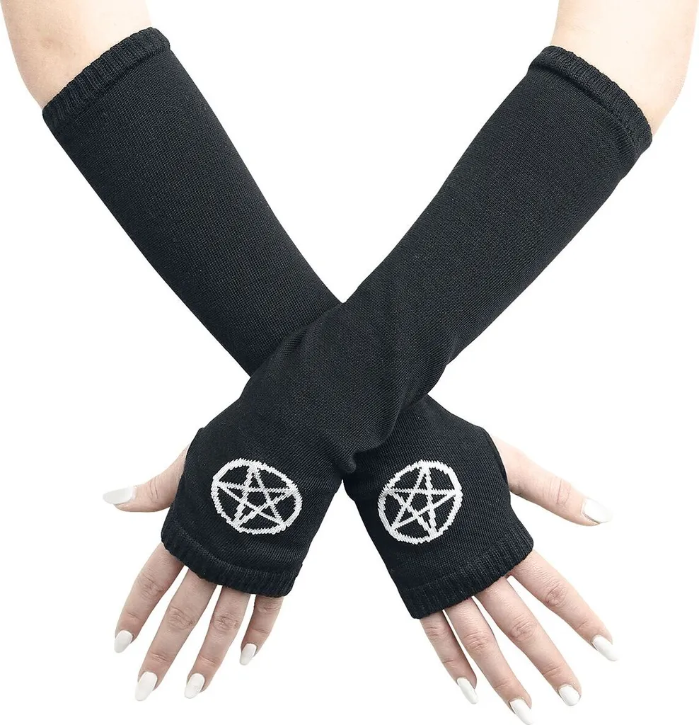 Guanti Pamela Mann Pentagramma - Streetwear Gothic Fingerless