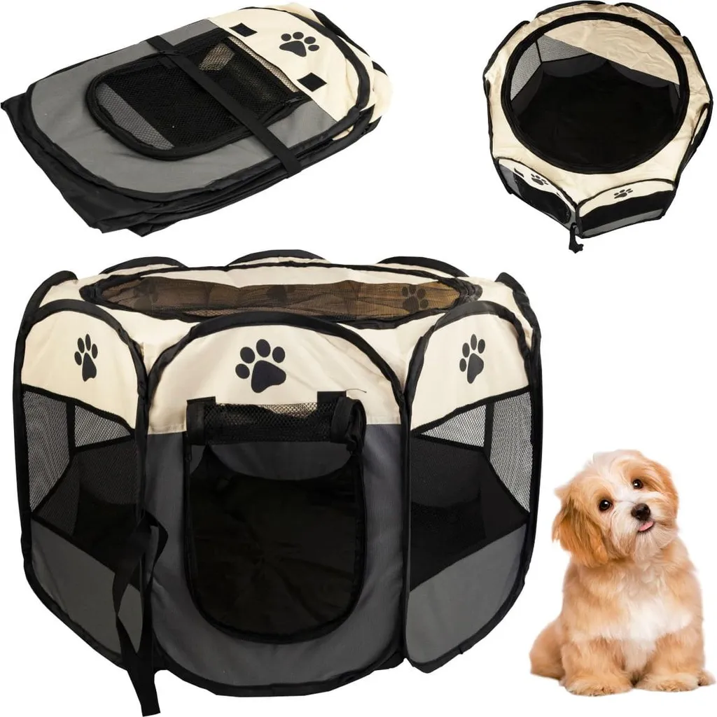 Cage pour chiens et clapier pour chats en grille métallique noire L