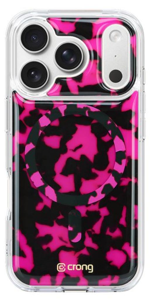 Crong CRGDLMIP1763PPTO, Cover, Apple, Apple iPhone 17 Pro, Transparent, Pink, Schwarz
