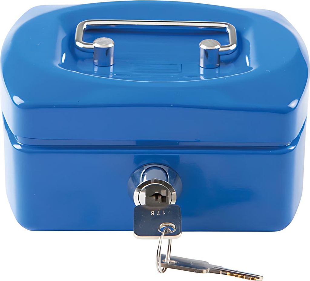 Idena Geldkassette Mini 125x95x60mm, blau - Metall, 6 Produktbild 