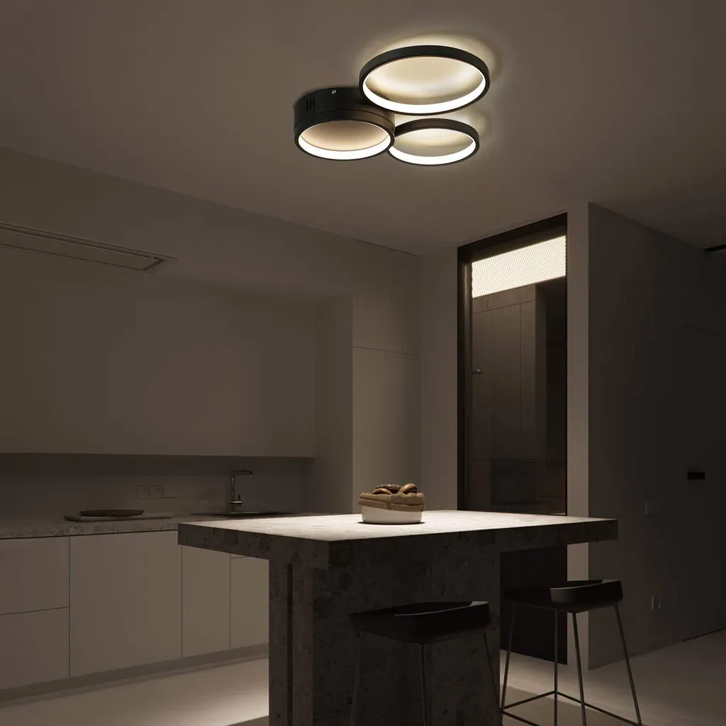 Plafonnier LED Blanc Chaud 3000K à Intensité Variable avec Télécommande - 6