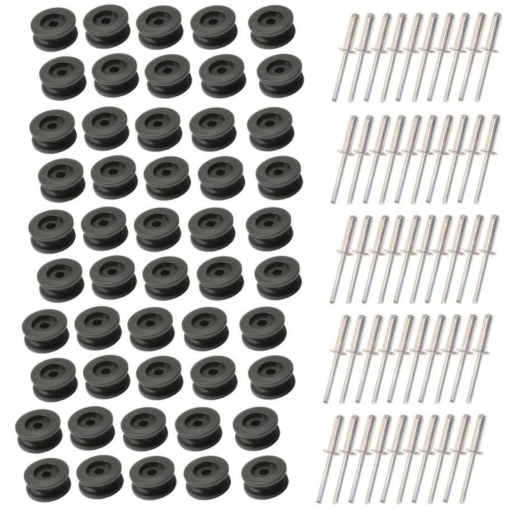 50 Stück - Rundknopf für 6 - 8 mm Expanderseil + 50 Produktbild 