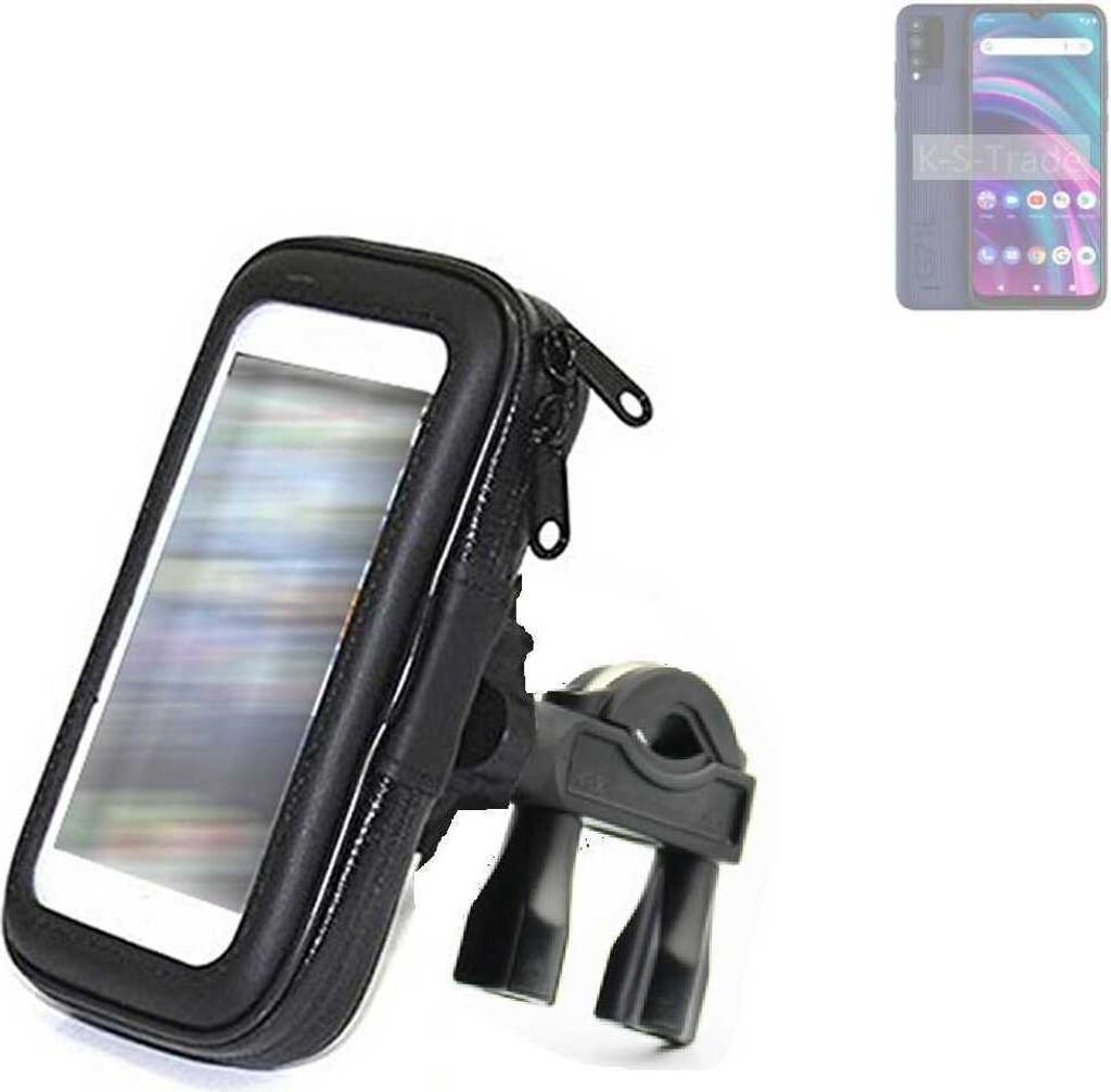 K-S-Trade Fahrrad-Halterung kompatibel mit BLU G71L Handy-Halterung Halter Lenkstange Fahrradhalterung Motorrad Bike Mount Wasserabweisend regensicher