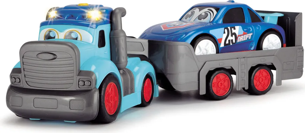 ABC Teddi Trucker Transporter et sa voiture de course Dickie Toys