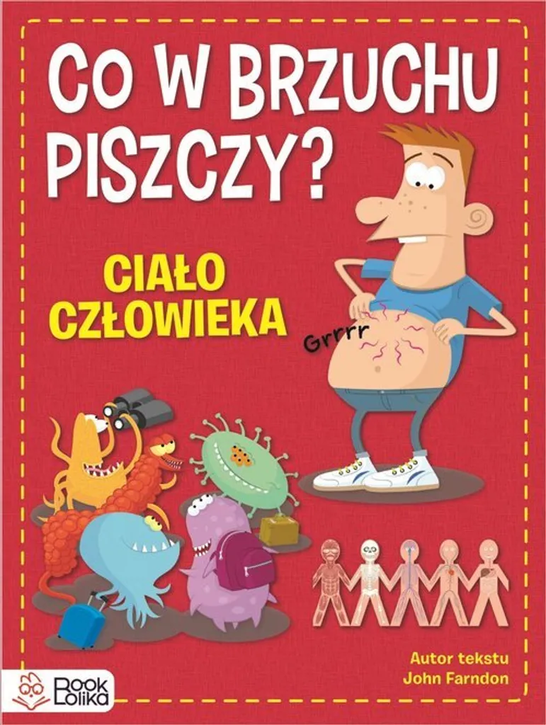 Livre enfant sur le corps humain Co w brzuchu piszczy pour apprendre