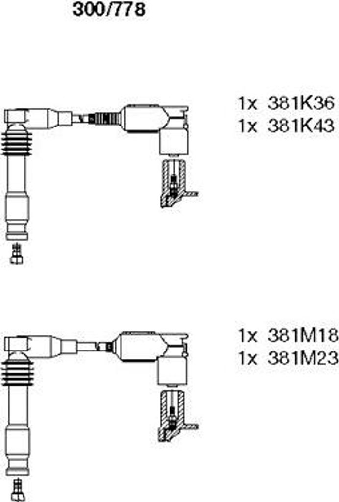 BREMI 300/778 Zündkabelsatz OE kompatibel mit Astra G