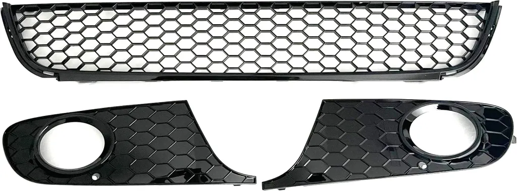 Grilles de Pare-chocs ABS Nid d'Abeille Noires pour VW Golf 6 - 3 Pièces
