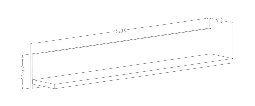 Étagère murale OKAL robuste bois Appenzeller fixation invisible pro - 2