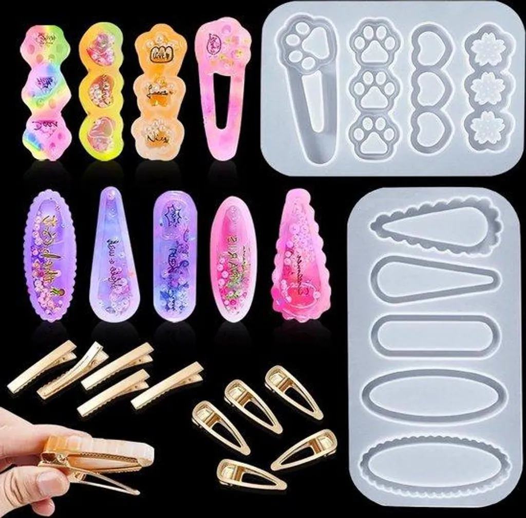 Moule Silicone Transparent pour Barrettes à Effet Sable Mouvant 12cm - 4