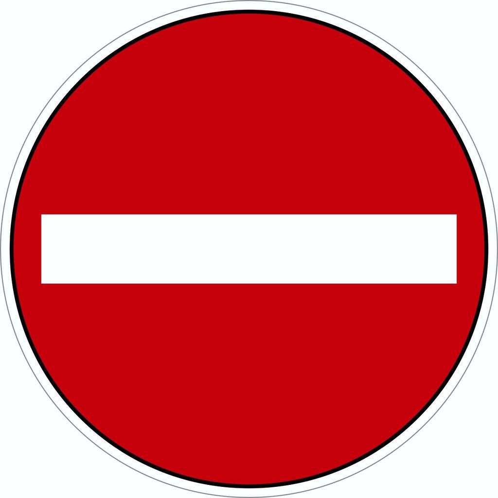 Türschild Durchgang verboten selbstklebend Ø 95 mm