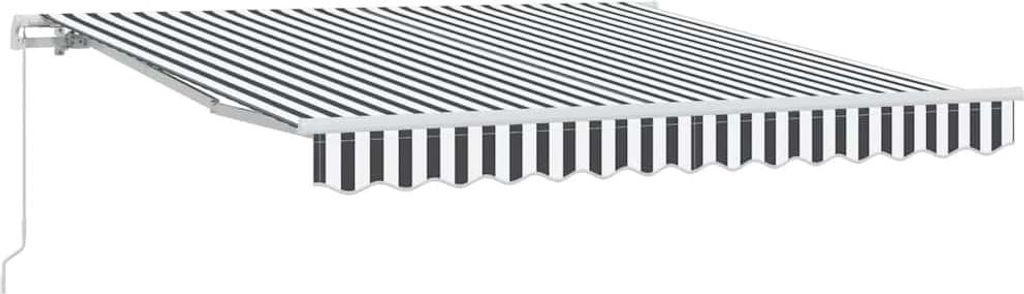 vidaXL Markise Manuell Anthrazit & Weiß 300x250 cm