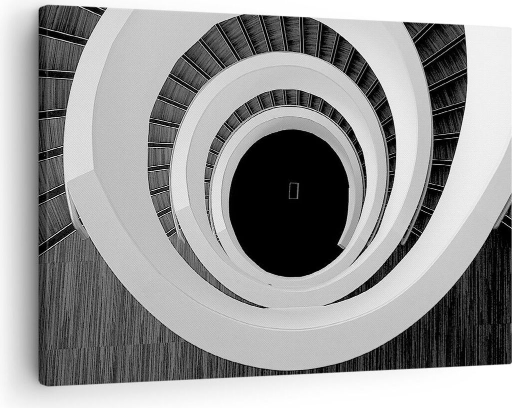 Bild auf Leinwand - Leinwandbild - Einteilig - Stück Modern Treppe - 70x50cm - Wand Bild - Wanddeko - Wandbilder - Leinwanddruck - Bilder - Wandde...