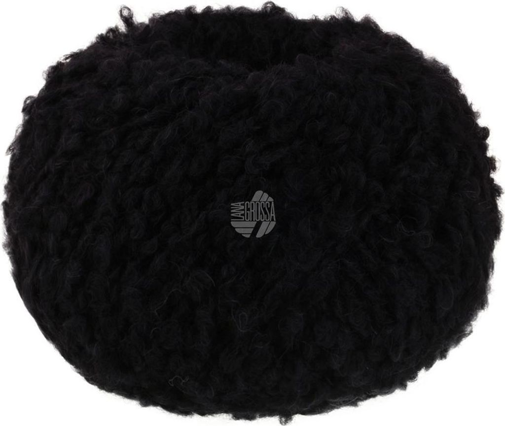 A ball of black yarn.
