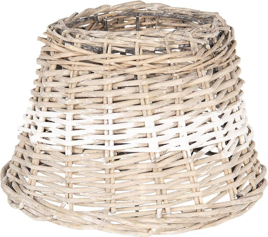 Clayre & Eef Lampenschirm Ø 23x16 cm Beige Rattan Produktbild 