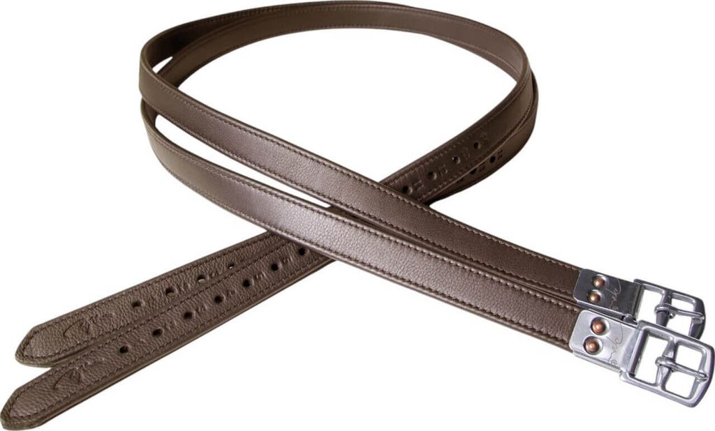 Dy ́on Steigbügelriemen Premium Soft Leather Lederriemen Brown
