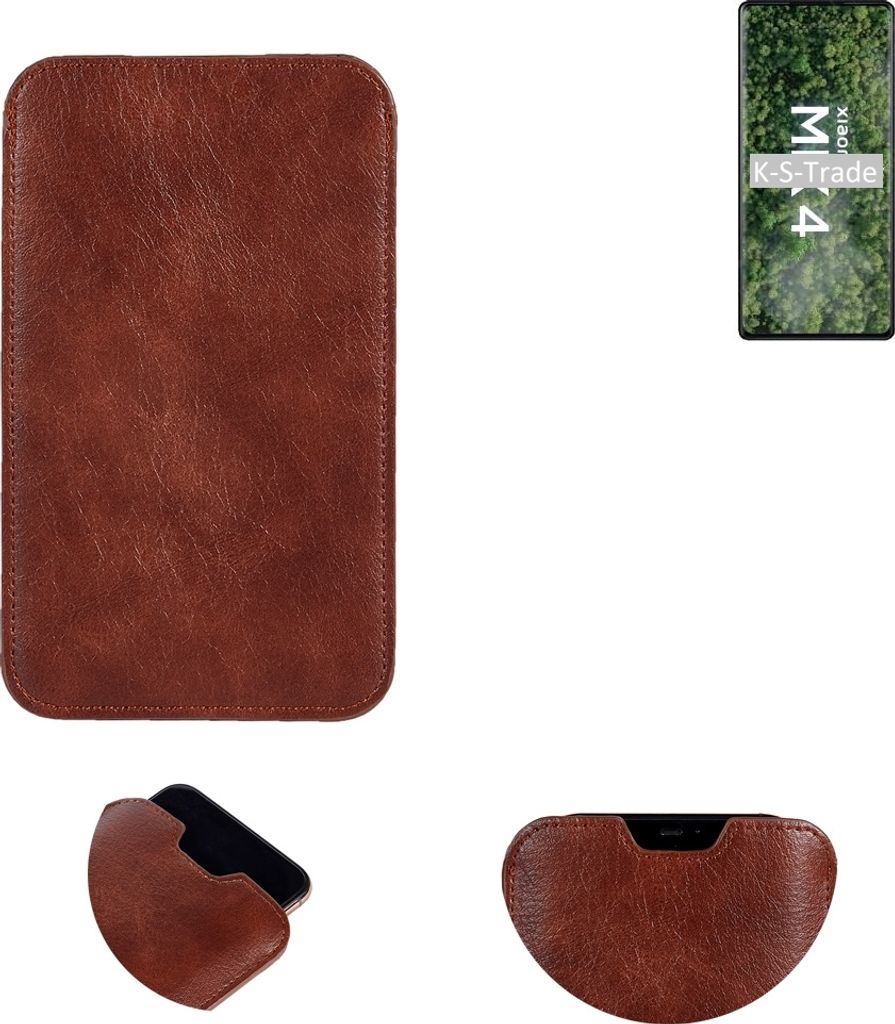K-S-Trade Schutzhülle Handyhülle kompatibel mit Xiaomi Mi MIX 4 Handytasche Kunstleder Sleeve in braun