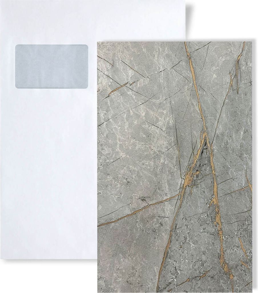 1 MUSTERSTÜCK WallFace S-25894 DIN A4 | Wandpaneel MUSTER LIMESTONE Grey Nature