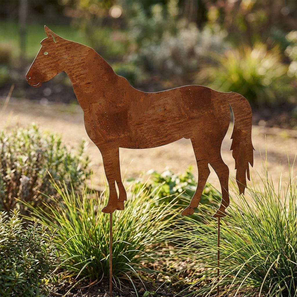Statua Da Giardino Airone Blu 111 Cm – Decorazione In Metallo Per Esterni, Antiruggine